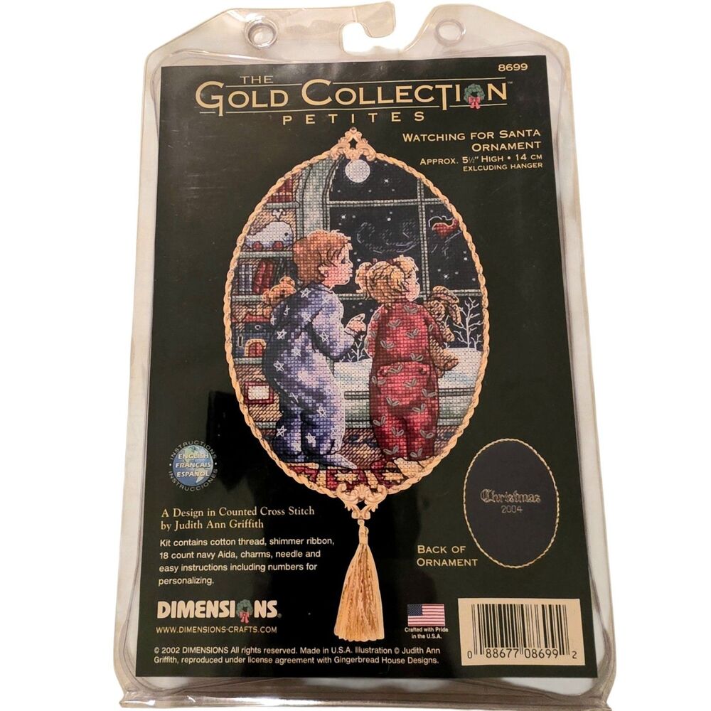 Dimensions Gold Collection Petites Cross Stitch Kit - Waiting For Santa Ornament